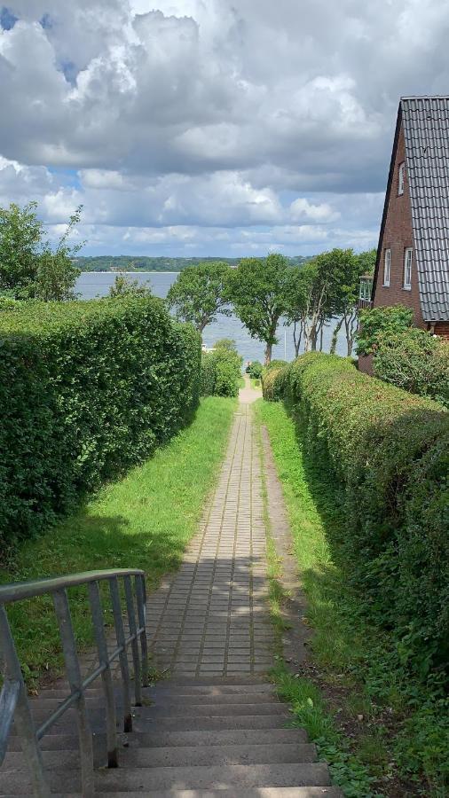 Ferienwohnung In Weisser Villa Am Kliff Flensburg Dış mekan fotoğraf